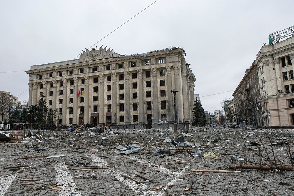 Харьков после бомбежки