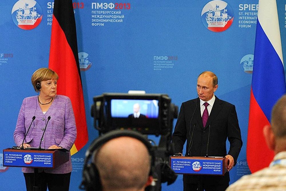 Путин Меркель 2013