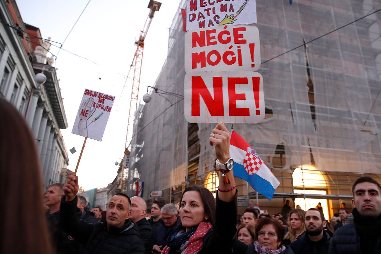ковид протест хорватия