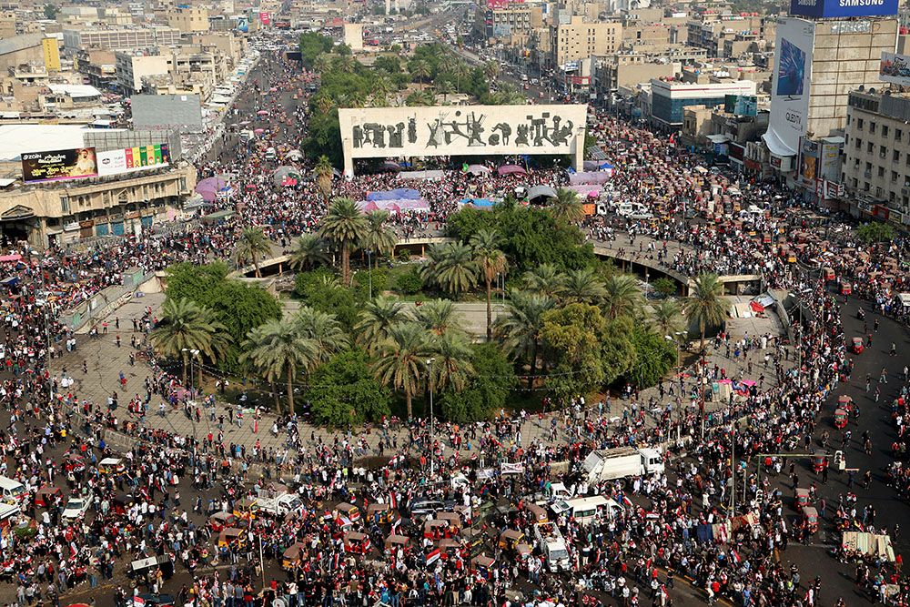 протесты в ираке на площади тахрир