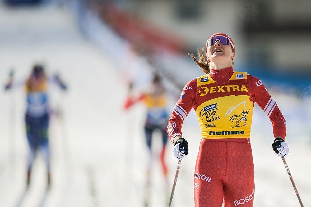 Российская лыжница Непряева выиграла классический масс-старт на этапе «Тур де Ски»