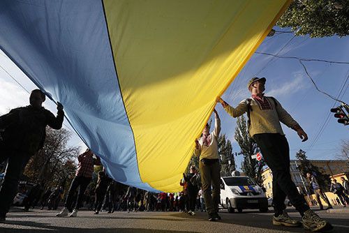 В Киеве начался марш против «формулы Штайнмайера» по Донбассу