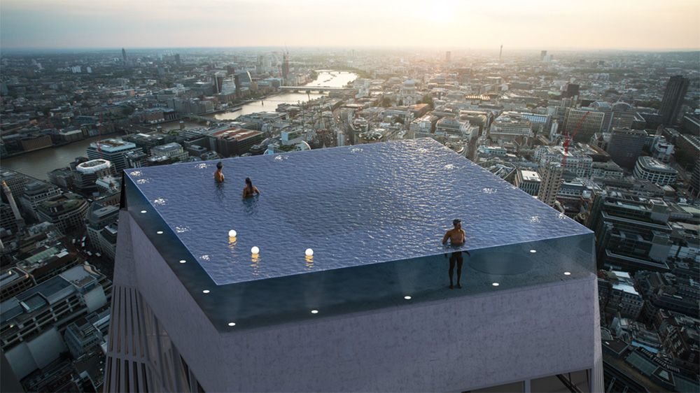 В Лондоне представили концепт бассейна на крыше небоскреба