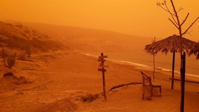 На Крит обрушилась песчаная буря: фотогалерея