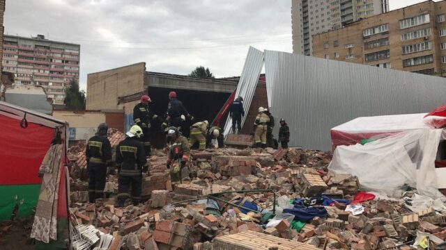 В Балашихе рухнула стена кинотеатра. Пострадали семь человек