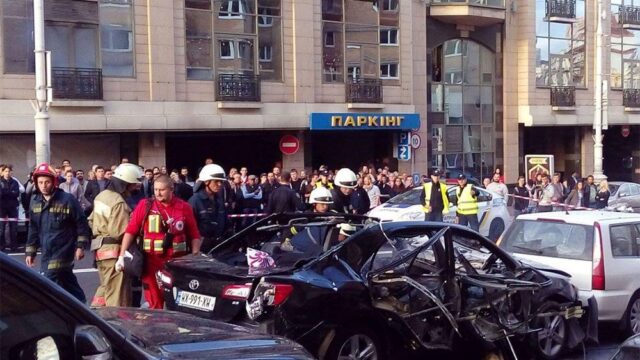 В центре Киева взорвалась машина. Погиб гражданин Грузии