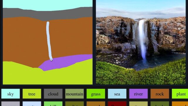 Nvidia представила графический редактор, который рисует пейзажи по нескольким штрихам