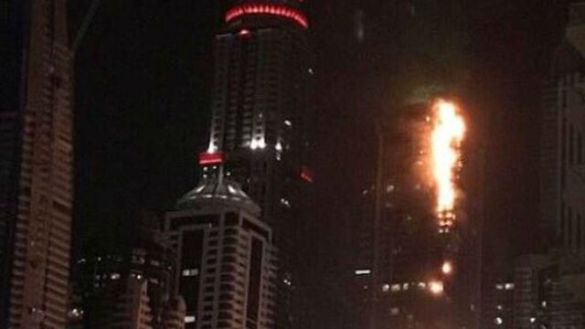 В Дубае загорелась «Башня-Факел», одно из самых высоких жилых зданий в мире