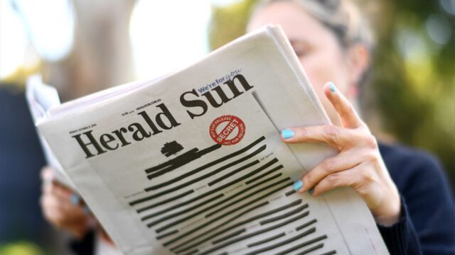 Крупнейшие газеты Австралии вышли с одинаковыми первыми полосами в знак протеста против цензуры