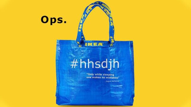 IKEA в Италии выпустила сумки с надписью #hhsdjh