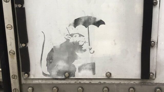 В Токио нашли граффити, похожее на работы Бэнкси