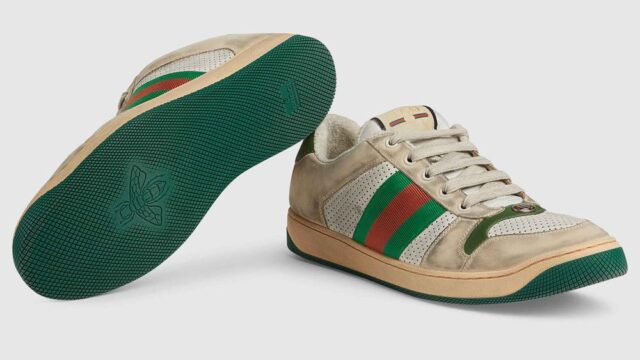 Gucci выпустила кроссовки за $870, которые выглядят как грязные и поношенные