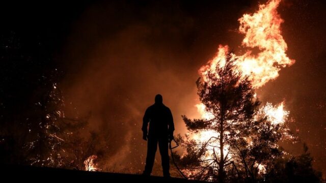 Лесные пожары в Греции: фотогалерея