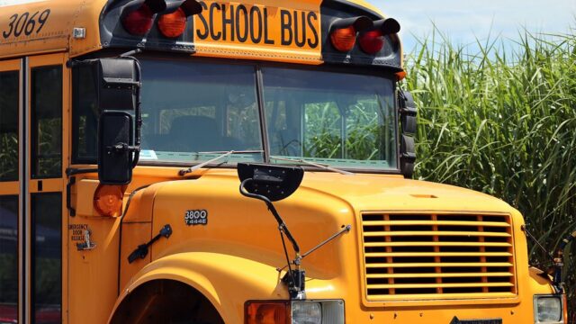 Дедушка придумал, как исполнить мечту внуков ездить в школу на школьном автобусе — купить его и возить детей самому!