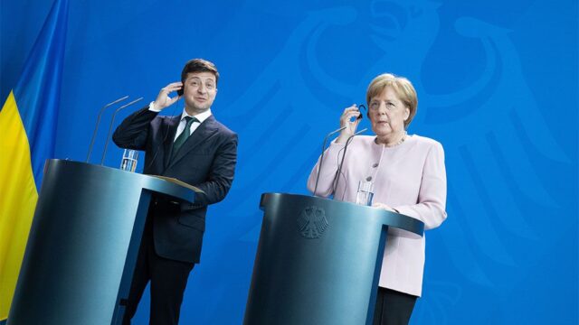 Меркель затряслась во время встречи с Зеленским. Масштабы этого события сильно преувеличили