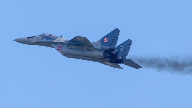 Польский МиГ-29 по ошибке обстрелял самолет напарника