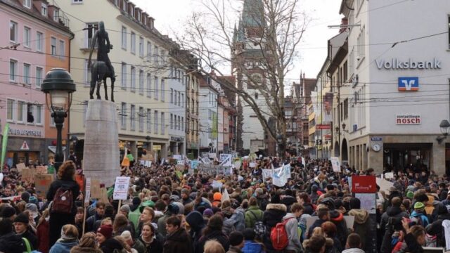 Тысячи школьников в Германии и Швейцарии вышли на забастовки в защиту климата