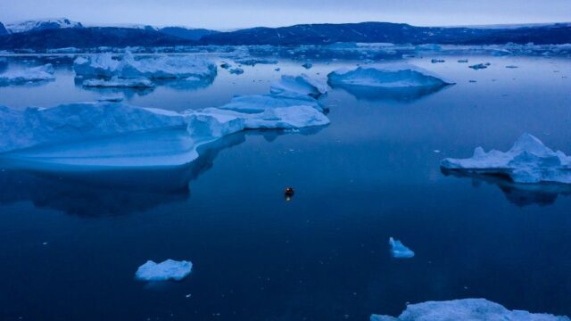 От ледника в Гренландии откололся айсберг площадью 110 квадратных километров
