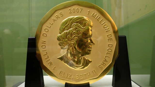 В Германии арестовали подозреваемых в краже стокилограммовой золотой монеты