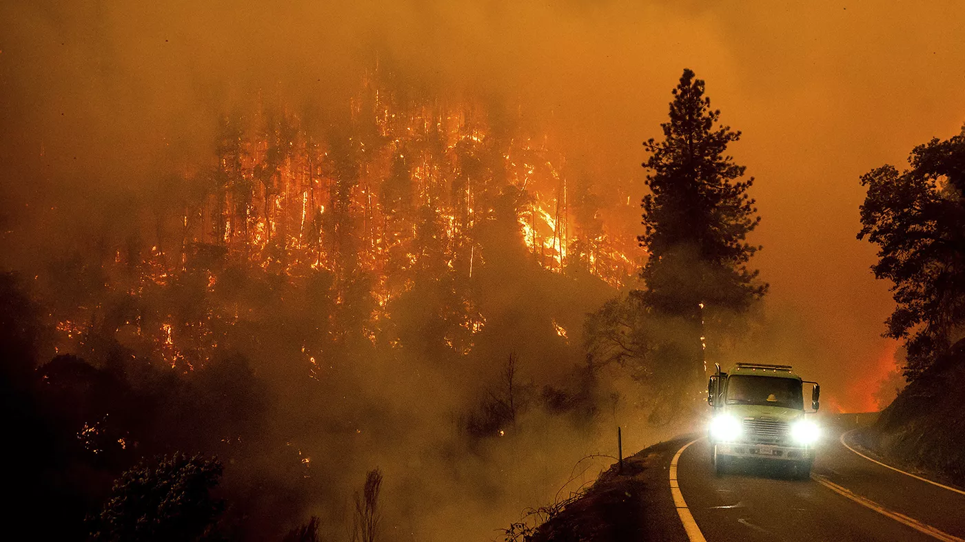 Лесной пожар бушует в Калифорнии. Фотогалерея