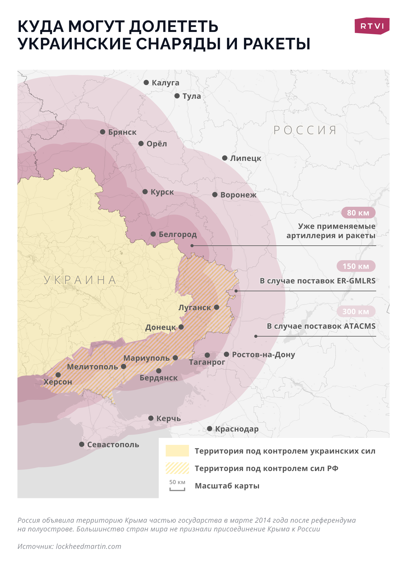 Карта дальности ракет