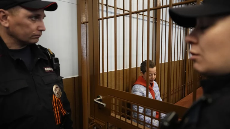 Евгения Беркович во время избрания меры пресечения в Замоскворецком суде