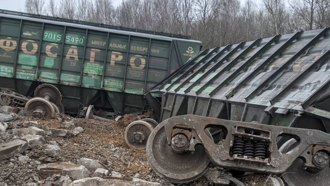 В Рязанской области 19 грузовых вагонов сошли с рельсов из-за возможного  взрыва