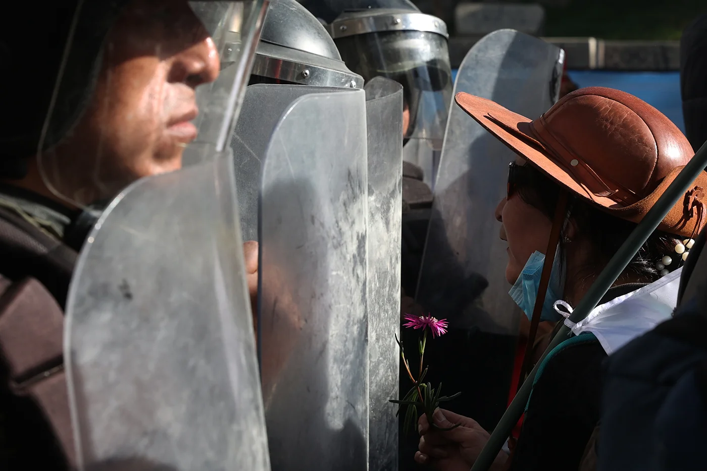 Акции протеста учителей в Ла-Пасе. Фотогалерея