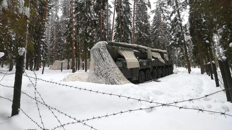 Учения с выводом автономных пусковых установок ПГРК «Ярс» в Ивановской области. Россия, 28 января 2022 года