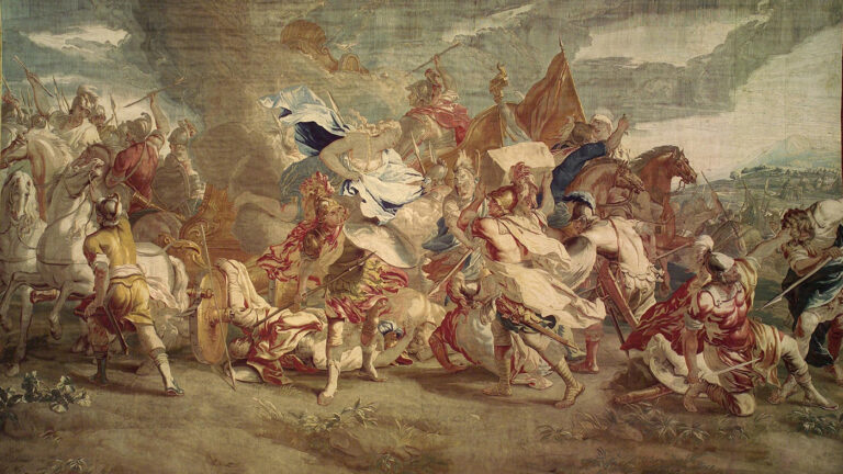 «Битва Диомеда и Энея» (из серии «История Ахилла») Фландрия, Брюссель Сер. XVIII в. копия