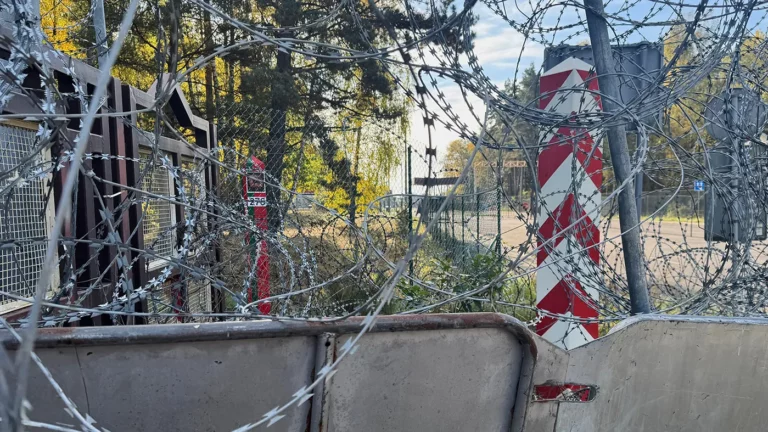 Участок польско-белорусского пограничного заграждения