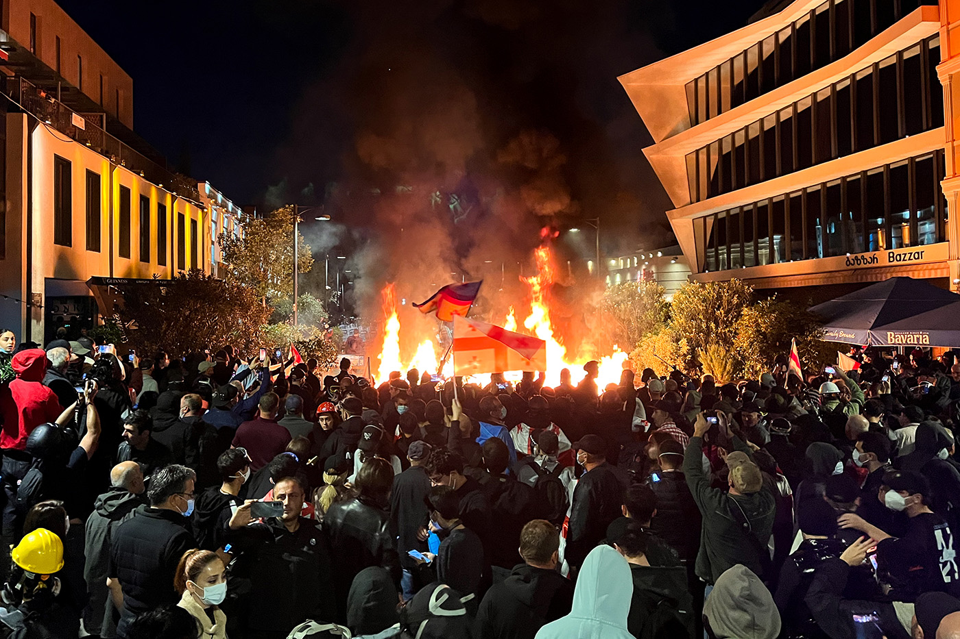 Акция протеста в день выборов в Грузии. Фото дня