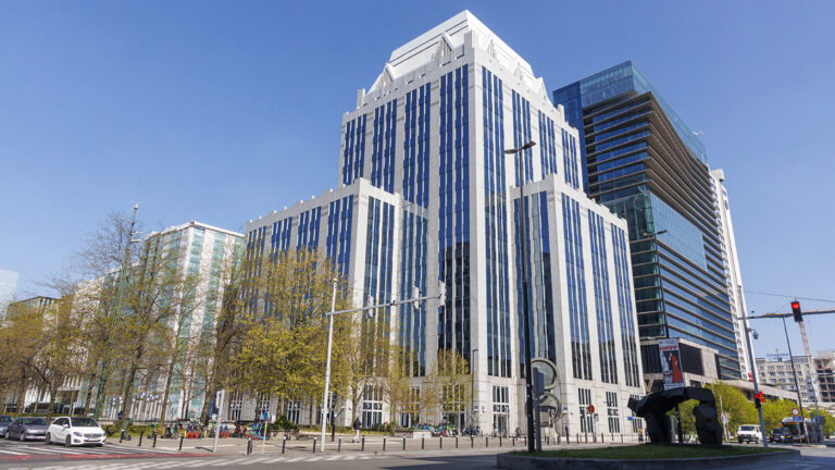 Штаб-квартира финансового института Euroclear Group в Брюсселе, Бельгия